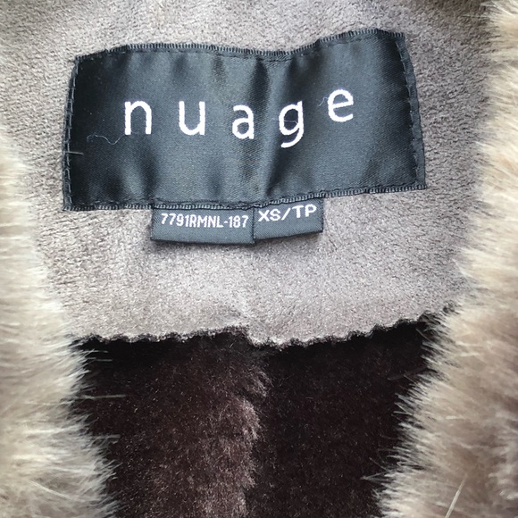 Nuage Taupe Faux Shearling Coat - Picture 6 of 11